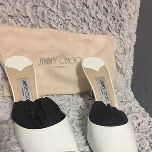 JIMMY CHOO WHITE LEATHER HEELS